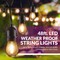 Newhouse Lighting - Outdoor 48-ft String Lights w/(16) Plastic LED Filament Bulbs Included CSTRINGLED18P - alternate 6